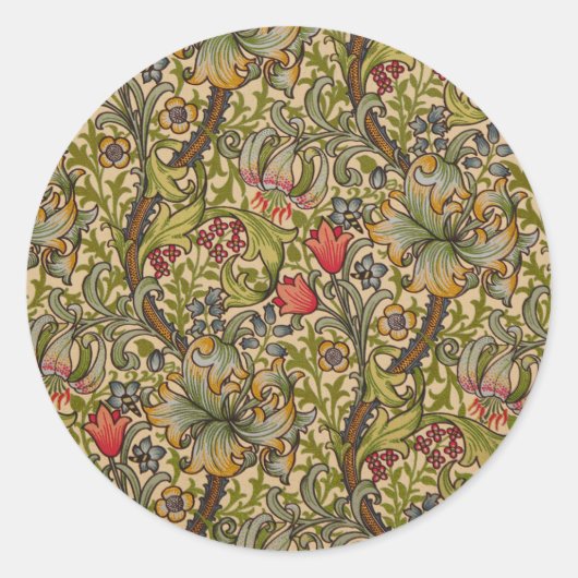 Sticker Rond William Morris Golden Lily (Devant)