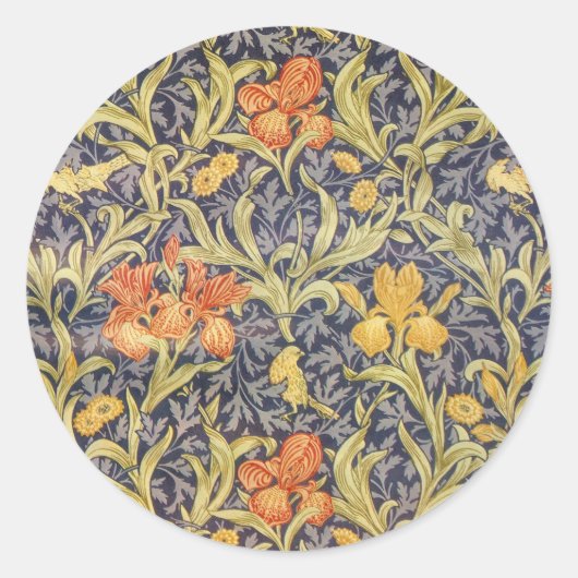 Sticker Rond William Morris Iris (Devant)