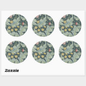 Sticker Rond William Morris Leicester Carnation des fleurs Feui (Feuille)