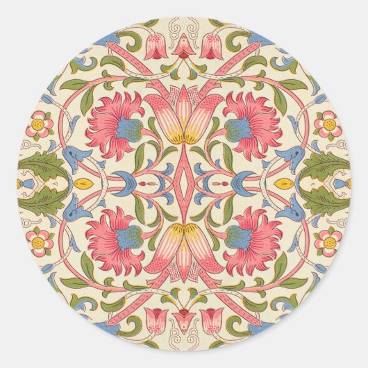 Sticker Rond William Morris Lodden Spring Wallpaper Art (Devant)