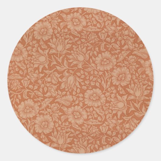 Sticker Rond William Morris Mallow Fond d'écran floral (Devant)