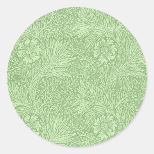 Sticker Rond William Morris Marigold (Vert) (Devant)