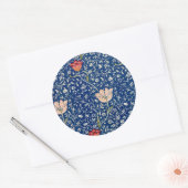 Sticker Rond William Morris Medway Floral bleu (Enveloppe)