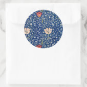 Sticker Rond William Morris Medway Floral bleu (Sac)