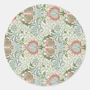 Sticker Rond William Morris Motif d'art décoratif