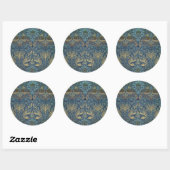 Sticker Rond William Morris Peacock and Dragon (Feuille)
