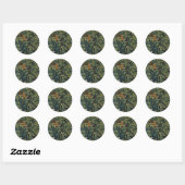 Sticker Rond William Morris Pheasier Bois Bois (Feuille)