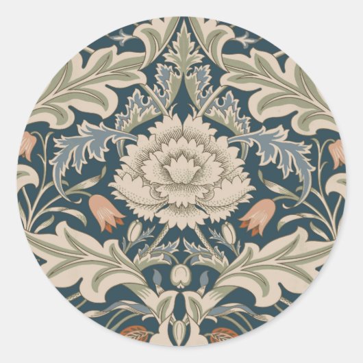 Sticker Rond William Morris Severn Floral Garden Flower Classic (Devant)