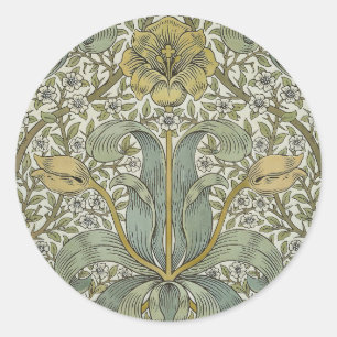 Sticker Rond William Morris Spring Motif classique épais