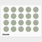 Sticker Rond William Morris Spring Thicket : Floral antique (Feuille)