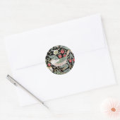 Sticker Rond William Morris Strawberry Thief I Black Birds (Enveloppe)