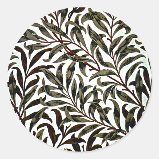 Sticker Rond William Morris - Willow Bough, (Devant)