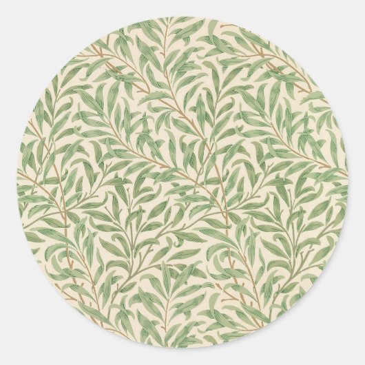 Sticker Rond William Morris Willow Bough Garden Flower Classic (Devant)