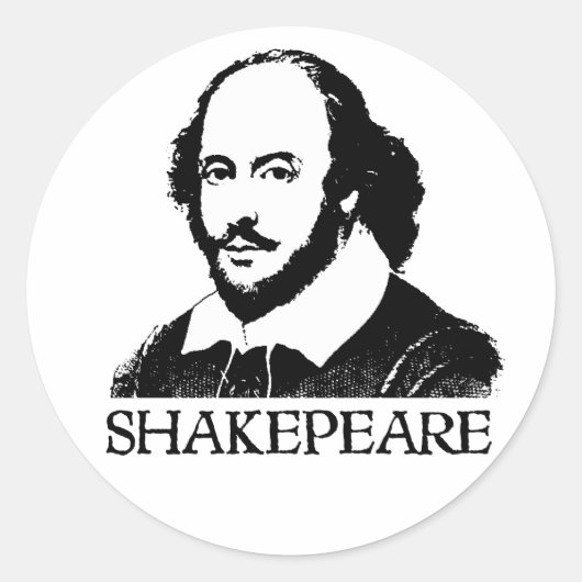 Sticker Rond William Shakespeare (Devant)