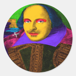 Sticker Rond William Shakespeare