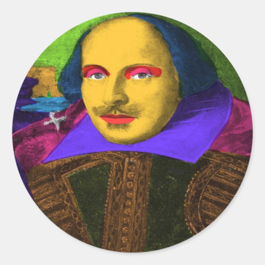 Sticker Rond William Shakespeare (Devant)