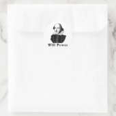 Sticker Rond William Shakespeare POURRA Tshirts (Sac)