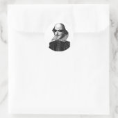Sticker Rond William Shakespeare With Sunglasses (Sac)