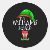 Sticker Rond Williams Family Name Squad Matching Group Elf Chri (Devant)