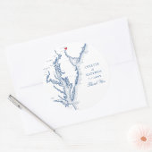 Sticker Rond Wilmington Delaware Marine Wedding Favor (Enveloppe)