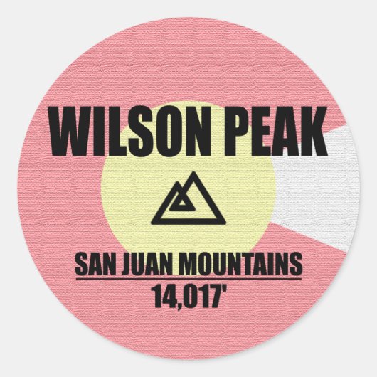 Sticker Rond Wilson Peak (Devant)
