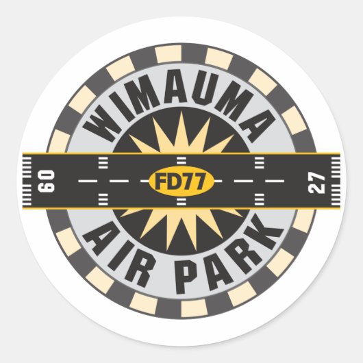 Sticker Rond Wimauma Air Park, FL FD77 Airport (Devant)