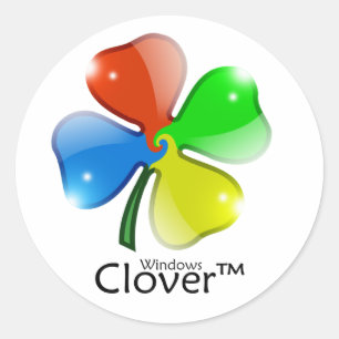 Sticker Rond Windows Clover Edition
