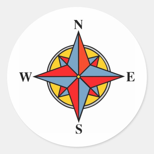 Sticker Rond Windrose (Devant)