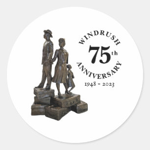 Sticker Rond Windrush 75e Anniversaire Statue
