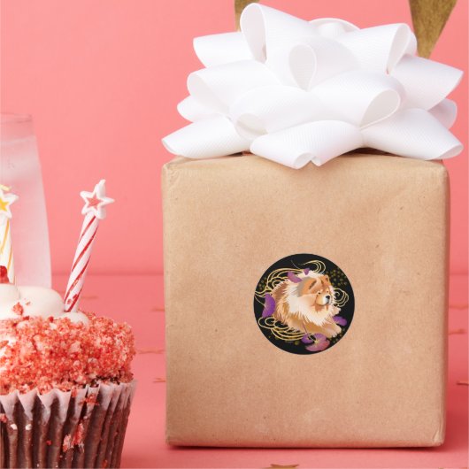 Sticker Rond WINDSONG - Colonnes ronds de Chow (Fête)