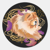 Sticker Rond WINDSONG - Colonnes ronds de Chow (Devant)