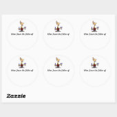 Sticker Rond Wine_Taster, vin de la cave de (Feuille)