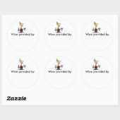 Sticker Rond Wine_Taster, Vin fourni par : - Customisé (Feuille)