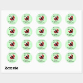 Sticker Rond Wing-Nutz™_Ladybug (Dotty)_ 3e fête d'anniversaire (Feuille)