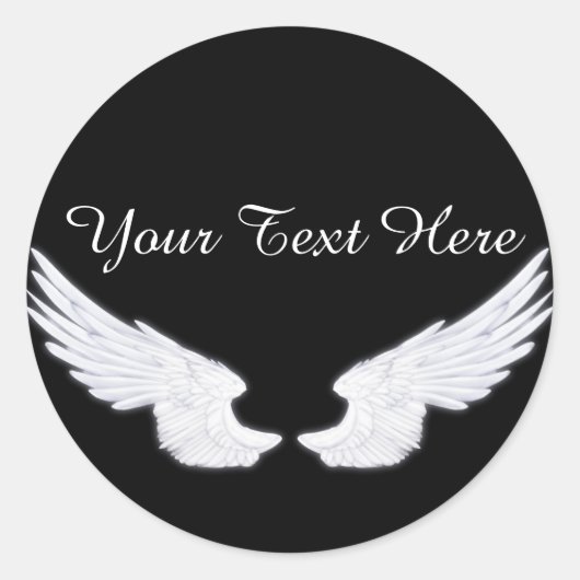 Sticker Rond Wings de Falln White Angel (Devant)