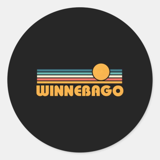 Sticker Rond Winnebago Minnesota (Devant)