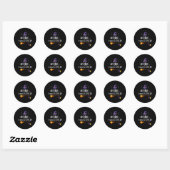 Sticker Rond Winnie Je Sens Un Enfant Halloween Grossesse Annou (Feuille)