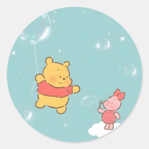 Sticker Rond Winnie les bulles de l'Ooh