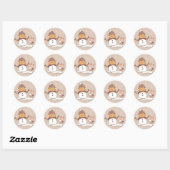 Sticker Rond Winnie l'ourson Noël (Feuille)