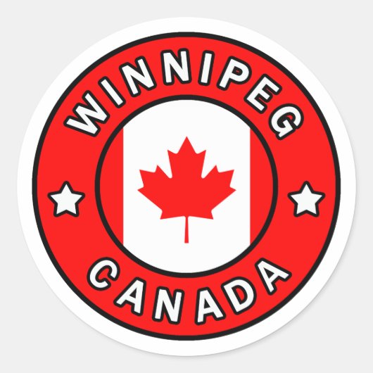 Sticker Rond Winnipeg Canada (Devant)