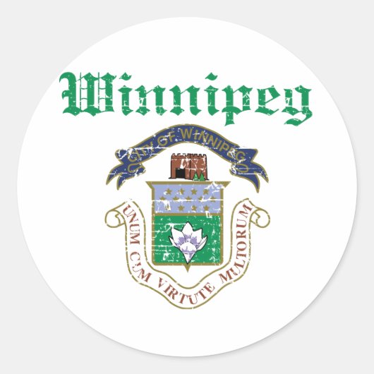 Sticker Rond Winnipeg Canada (Devant)