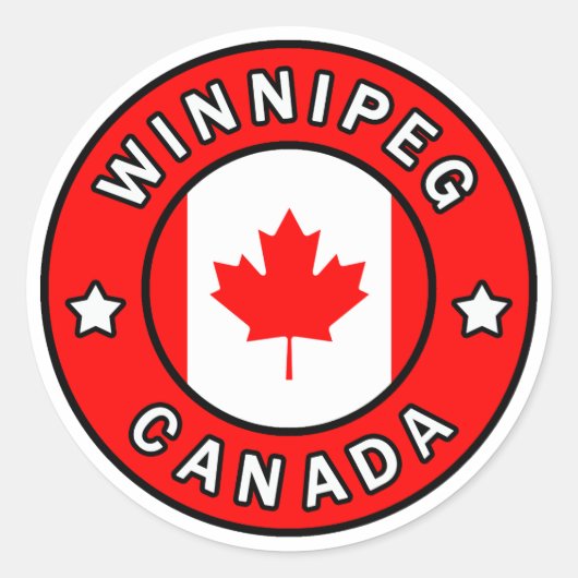 Sticker Rond Winnipeg Canada (Devant)