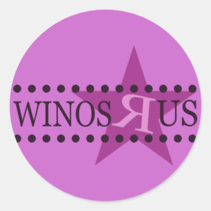 Sticker Rond Winos R Us (Violet)