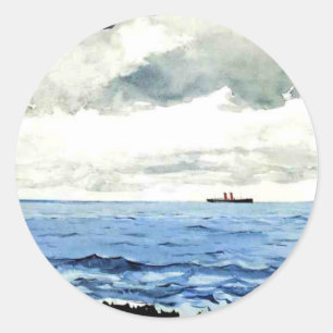Sticker Rond Winslow Homer peinture, Bermudes,