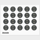 Sticker Rond Winter Laurel Adresse de retour (Feuille)