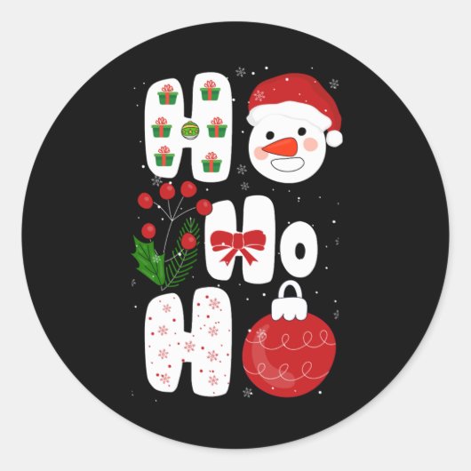 Sticker Rond Winter Magic Design Retro Winter Christmas Vector (Devant)