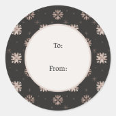 Sticker Rond Winter Nature Faune Noël nordique (Devant)