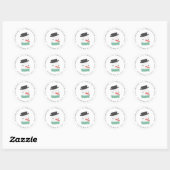 Sticker Rond Winter Snowman Adresse de retour (Feuille)