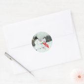 Sticker Rond Winter Westin avec un Snowman (Enveloppe)