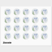 Sticker Rond Winter with Festive Tree (Feuille)